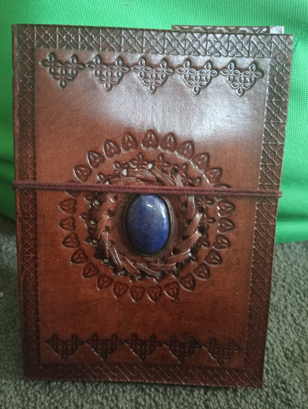 Leather Journal- Lapis Lazuli Gem