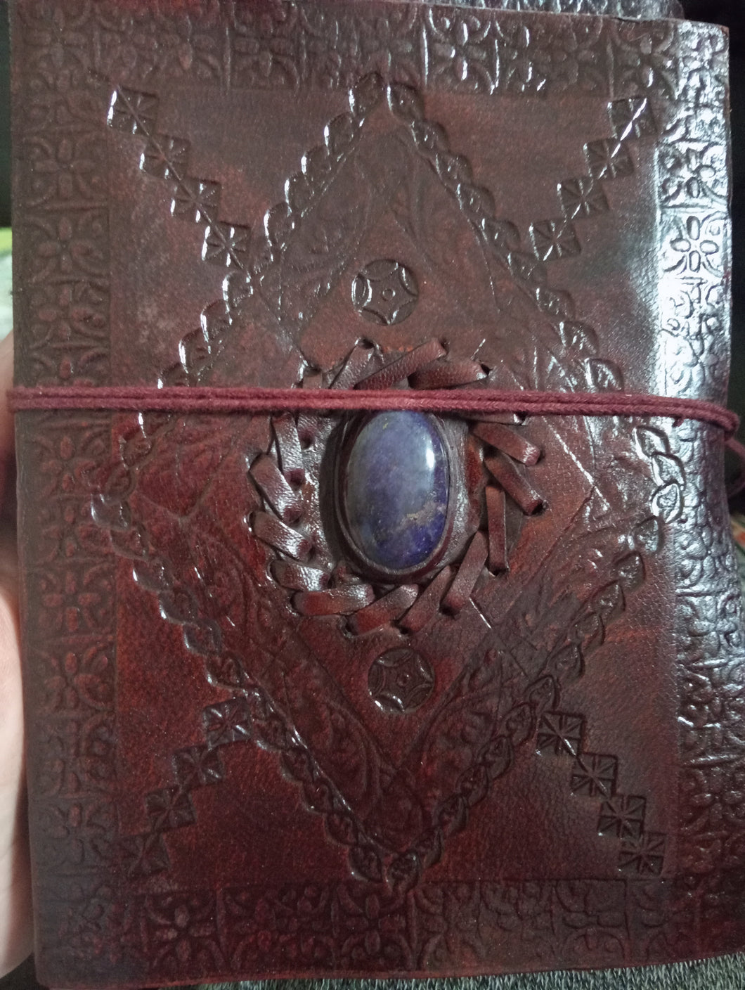 Leather Journal- Large Labradorite Gem